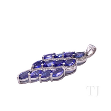 Load image into Gallery viewer, Tanzanite Lined Pendant in Sterling Silver
