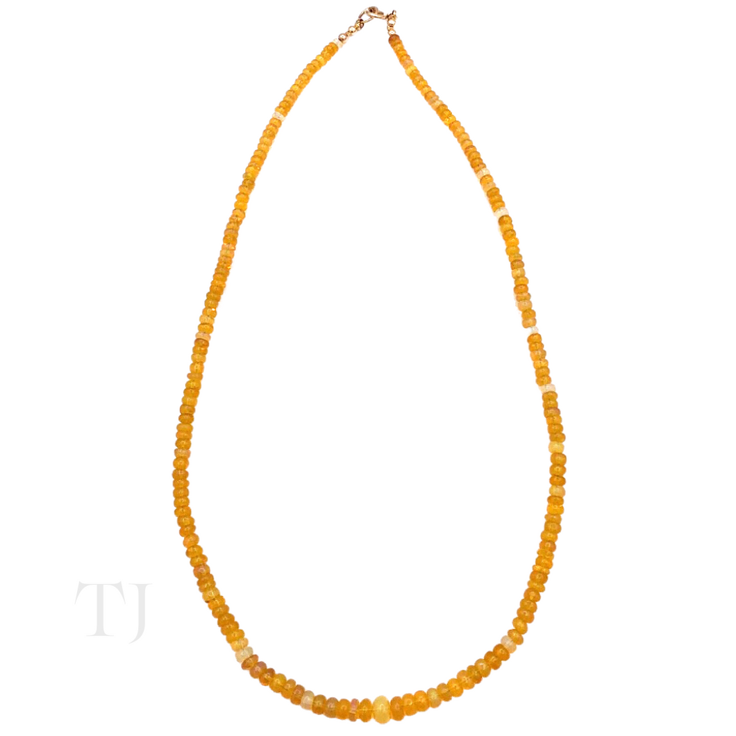 Ethiopian Opal Faceted Necklace with 14k Gold Clasp