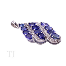 Load image into Gallery viewer, Tanzanite Lined Pendant in Sterling Silver
