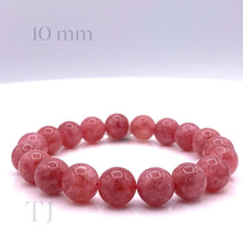 Загрузить изображение в средство просмотра галереи, Strawberry Quartz Bracelet (Color Enhanced)
