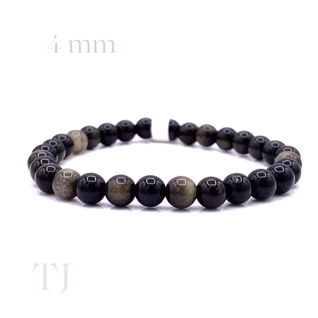 Gold Sheen Obsidian Bracelet