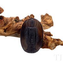 Cargar imagen en el visor de la galería, Obsidian Pendant crafted in Buddha figure
