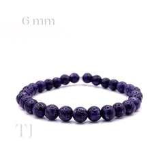 Load image into Gallery viewer, Charoite bead bracelet with elastic string 6 mm
