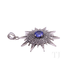 Load image into Gallery viewer, Tanzanite Sun Pendant in Sterling Silver
