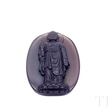 Cargar imagen en el visor de la galería, Buddha figure crafted in Obsidian gemstone
