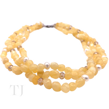 Cargar imagen en el visor de la galería, Citrine Nugget Layered Necklace in Sterling Silver
