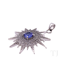 Load image into Gallery viewer, Tanzanite Sun Pendant in Sterling Silver
