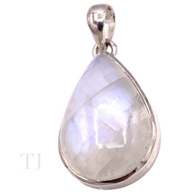 Load image into Gallery viewer, Moonstone Tear Drop Pendant in Sterling Silver
