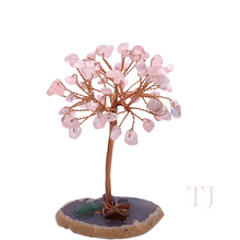 Load image into Gallery viewer, Rose Quartz Tree with Agate Base (Small)
