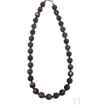 Load image into Gallery viewer, Smoky Quartz Faceted Bead Necklace in 925
