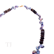 Load image into Gallery viewer, Multi-colored Pearl Necklace in 14k Gold
