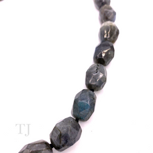 Load image into Gallery viewer, Labradorite Faceted Stone Necklace in Sterling Silver
