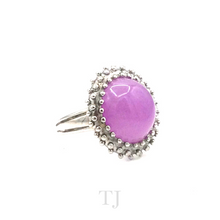 Load image into Gallery viewer, Lavender Jade RIng in Sterling Silver
