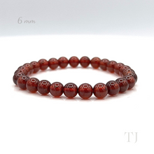 Cargar imagen en el visor de la galería, Burmese Spessartine Garnet (AAA+) Quality Bracelet with elastic string, 6 mm
