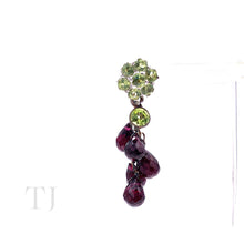 Load image into Gallery viewer, Peridot with Swarovski Earrings in Sterling Silver
