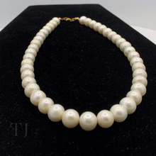 Cargar imagen en el visor de la galería, Freshwater Pearl Necklace in Sterling Silver (Gold Coated)
