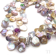 Load image into Gallery viewer, Multi-colored Pearl Double Layered Necklace
