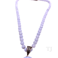 Load image into Gallery viewer, Blue Lace Agate necklace with a cabochon pendant
