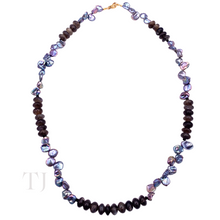 Load image into Gallery viewer, Multi-colored Pearl Necklace in 14k Gold
