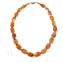 Load image into Gallery viewer, Fire Agate Faceted Flat Necklace
