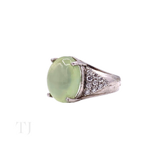 Load image into Gallery viewer, Prehnite Cabochon Ring in Sterling Silver
