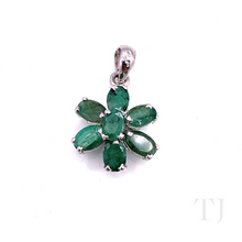 Load image into Gallery viewer, Emerald Flower Jewelry Set
