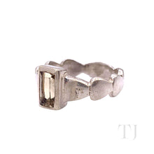 Load image into Gallery viewer, Citrine Rectangular Cut Ring in Sterling Silver
