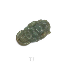 Load image into Gallery viewer, Chinese smiling god figure pendant made of Burmese Jade
