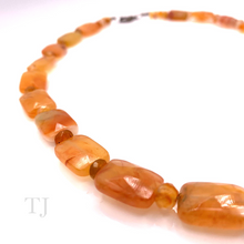 Load image into Gallery viewer, Fire Agate Faceted Flat Necklace
