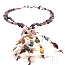 Load image into Gallery viewer, Multi-Colored Tourmaline Nugget Necklace
