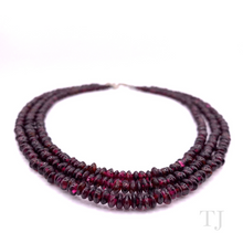 Load image into Gallery viewer, Garnet Chip 3 Layered Necklace
