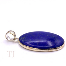 Load image into Gallery viewer, Lapis Lazuli Oval Pendant in Sterling Silver
