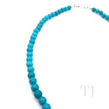 Load image into Gallery viewer, Blue Turquoise Bead Necklace with Pendant
