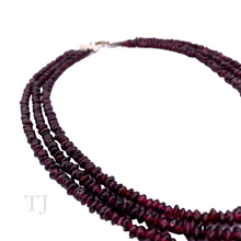 Load image into Gallery viewer, Garnet Chip 3 Layered Necklace
