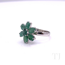 Load image into Gallery viewer, Emerald Flower Jewelry Set
