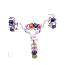 Загрузить изображение в средство просмотра галереи, Multi-colored Tourmaline Jewelry Set in Sterling Silver
