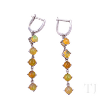 Load image into Gallery viewer, Ethiopian Opal Hanging Earrings in Sterling Silver
