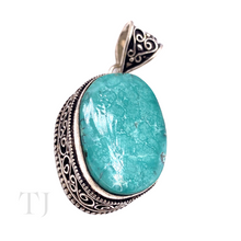 Load image into Gallery viewer, Larimar Stone Pendant in Sterling Silver
