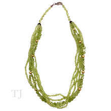 Load image into Gallery viewer, Peridot Bead &amp; Chip 5 Layered Necklace
