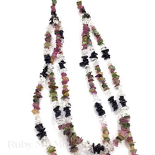 Load image into Gallery viewer, Tourmaline, Clear Quartz &amp; Black Onyx 3 layered Necklace
