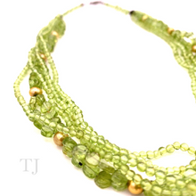 Cargar imagen en el visor de la galería, Peridot Bead &amp; Chip 5 Layered Necklace
