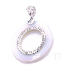 Load image into Gallery viewer, Opalite Circle Pendant in Sterling Silver
