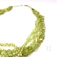 Load image into Gallery viewer, Peridot Bead &amp; Chip 5 Layered Necklace
