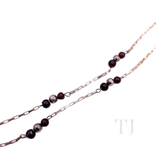 Load image into Gallery viewer, Garnet Small Beads in Sterling Silver Necklace
