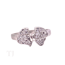 Load image into Gallery viewer, Diamonique Bow Ring in Sterling Silver
