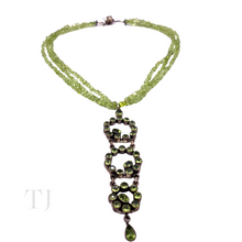 Load image into Gallery viewer, Peridot Chip Necklace with Pendant in Sterling Silver
