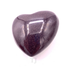 Load image into Gallery viewer, closer view of Blue Gold Sandstone heart cabochon
