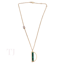 Load image into Gallery viewer, Sterling Silver Necklace with Malachite Pendant
