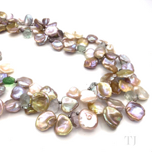 Load image into Gallery viewer, Multi-colored Pearl Double Layered Necklace
