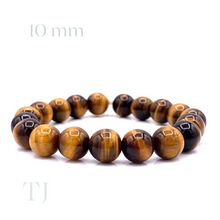 将图片加载到图库查看器，Yellow Tiger&#39;s Eye bracelet, 10 mm bead size
